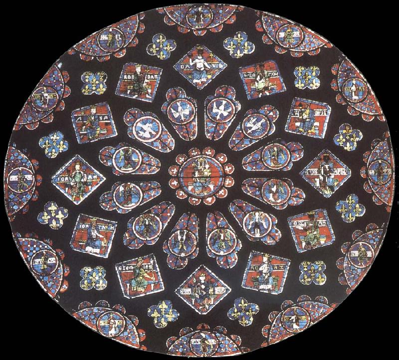Jean Fouquet Rose window, northern transept, cathedral of Chartres, France oil painting image